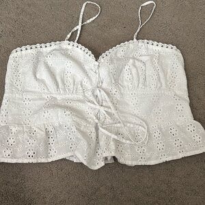 White lace tank top